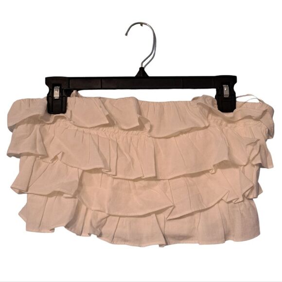 Caitlin V. Covington X Pink Lily Sleeveless Ruffled Cotton Blouse Small White NW - Picture 3 of 14